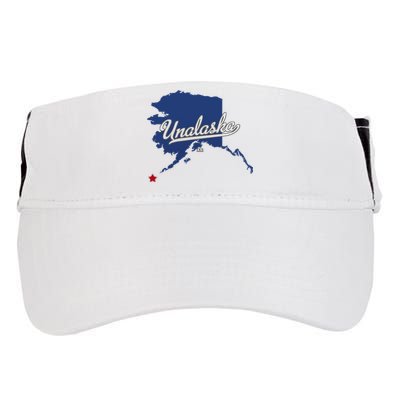 Unalaska Alaska Ak Map Adult Drive Performance Visor