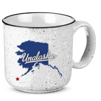 Unalaska Alaska Ak Map 15oz Campfire Ceramic Mug