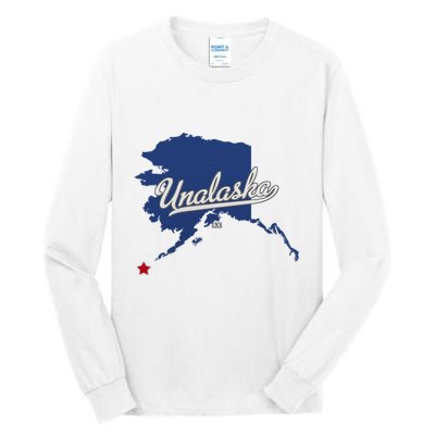 Unalaska Alaska Ak Map Tall Long Sleeve T-Shirt