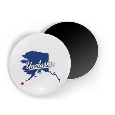 Unalaska Alaska Ak Map Magnet