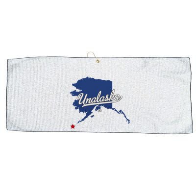 Unalaska Alaska Ak Map Large Microfiber Waffle Golf Towel