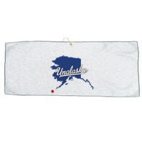 Unalaska Alaska Ak Map Large Microfiber Waffle Golf Towel
