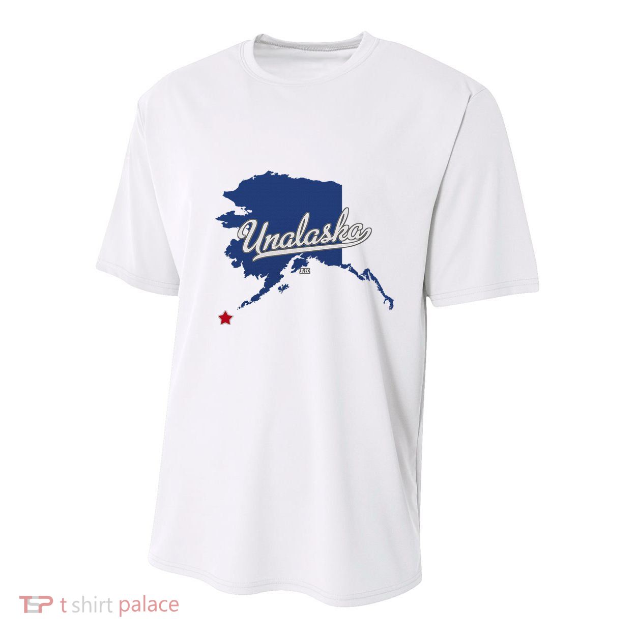 Unalaska Alaska Ak Map Youth Performance Sprint T-Shirt