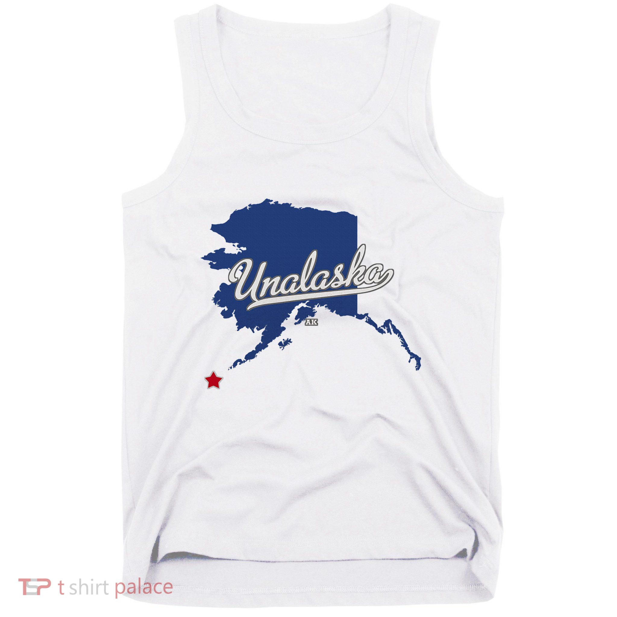 Unalaska Alaska Ak Map Tank Top