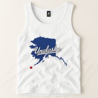 Unalaska Alaska Ak Map Tank Top