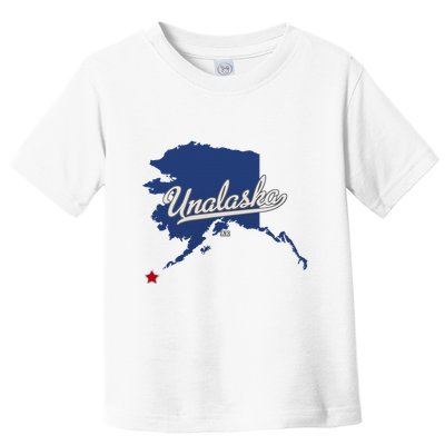 Unalaska Alaska Ak Map Toddler T-Shirt