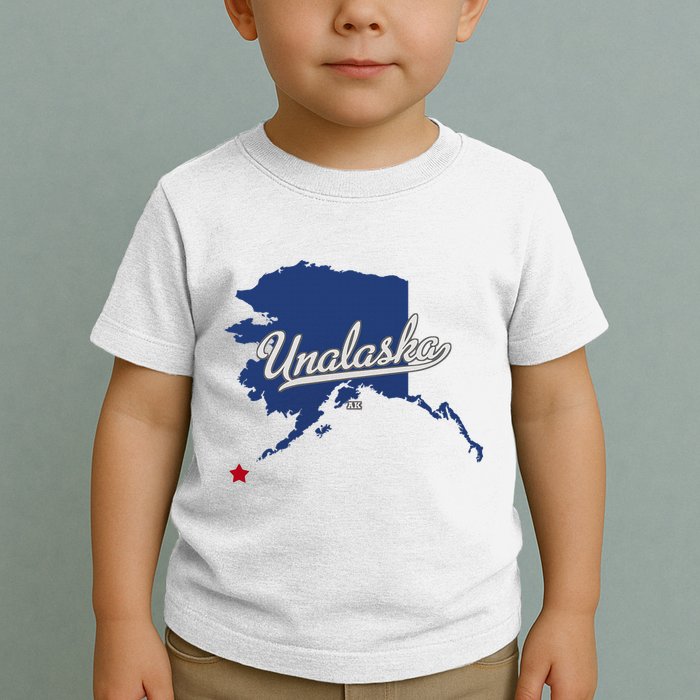 Unalaska Alaska Ak Map Toddler T-Shirt