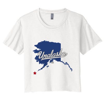Unalaska Alaska Ak Map Crop Top