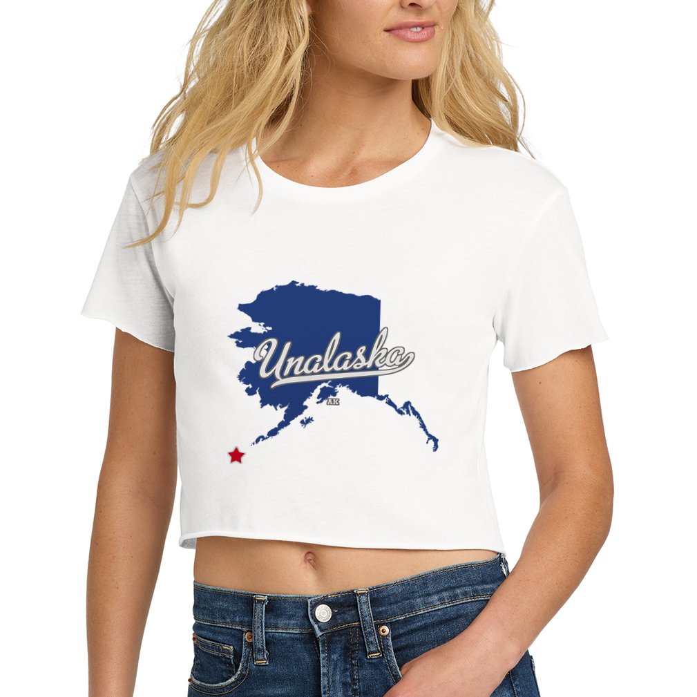 Unalaska Alaska Ak Map Crop Top
