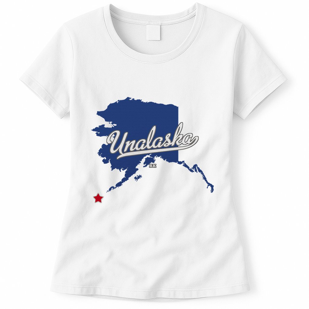 Unalaska Alaska Ak Map Womens T-Shirt
