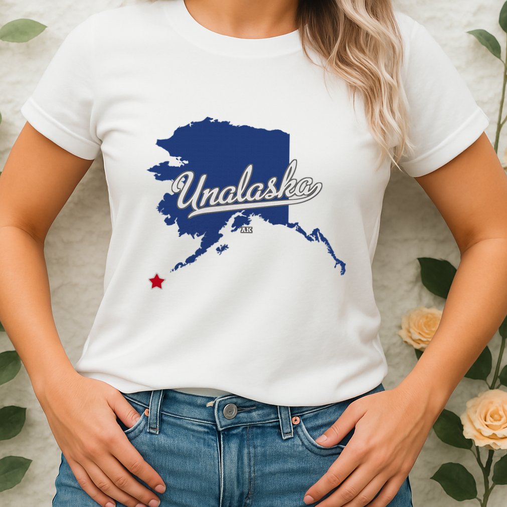 Unalaska Alaska Ak Map Womens T-Shirt