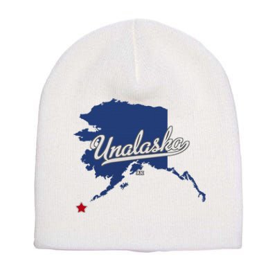 Unalaska Alaska Ak Map Short Acrylic Beanie