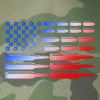 USA American Bullet Flag Legacy Tie Dye Trucker Hat