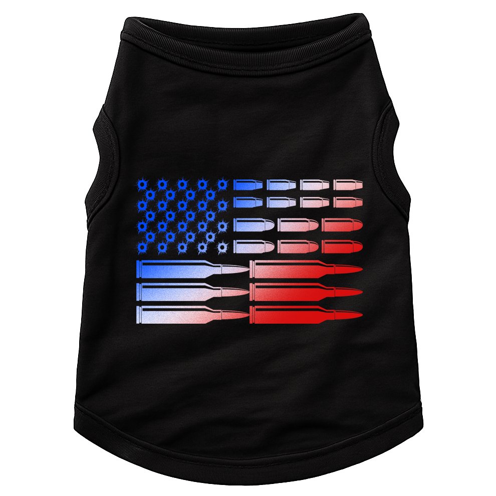USA American Bullet Flag Doggie Tank