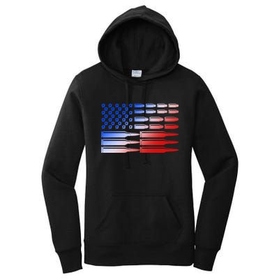 USA American Bullet Flag Women's Pullover Hoodie