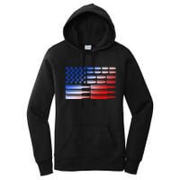 USA American Bullet Flag Women's Pullover Hoodie