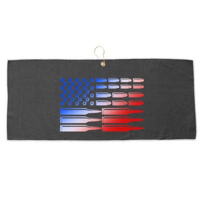 USA American Bullet Flag Large Microfiber Waffle Golf Towel