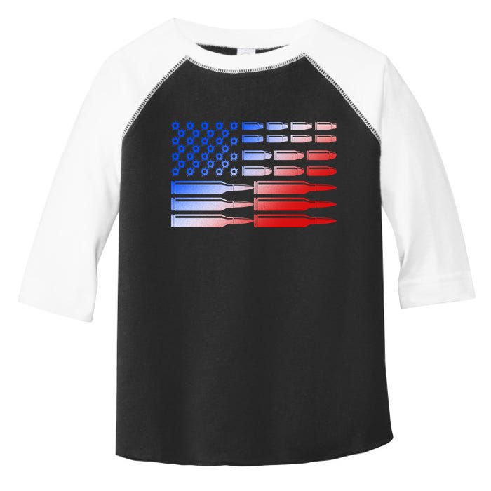 USA American Bullet Flag Toddler Fine Jersey T-Shirt