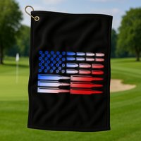USA American Bullet Flag Golf Towel