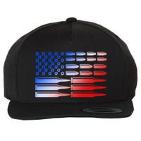 USA American Bullet Flag Wool Snapback Cap