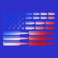 USA American Bullet Flag Tall T-Shirt