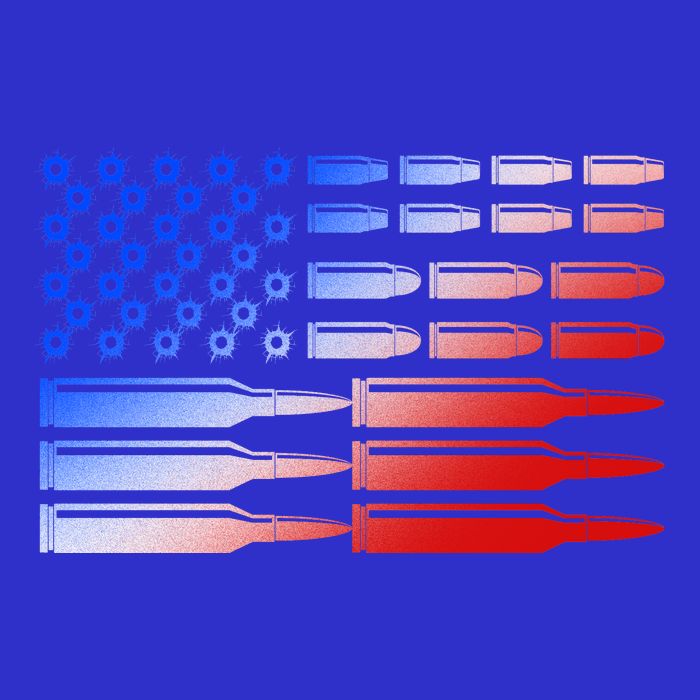 USA American Bullet Flag Tall T-Shirt