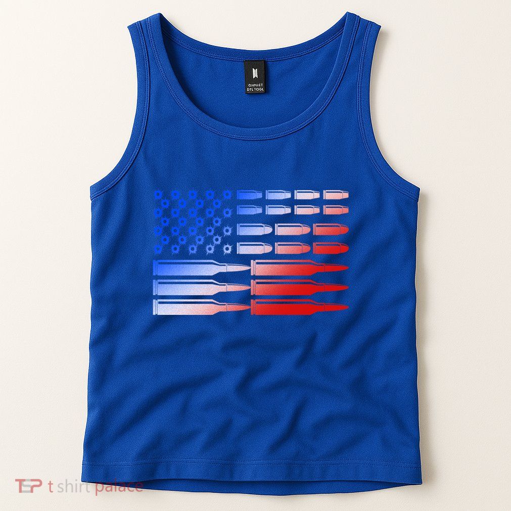 USA American Bullet Flag Tank Top