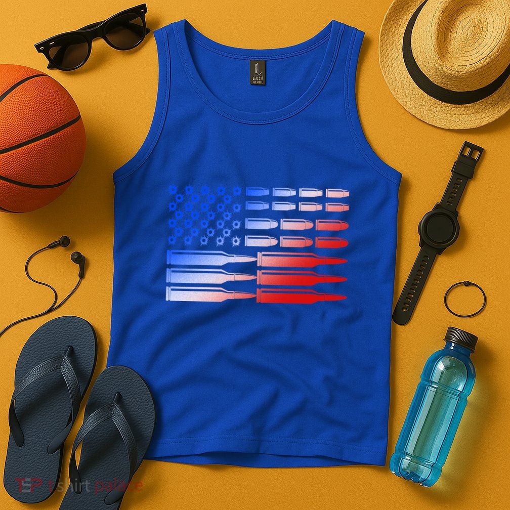 USA American Bullet Flag Tank Top