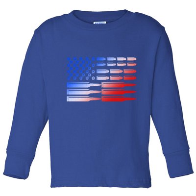 USA American Bullet Flag Toddler Long Sleeve Shirt