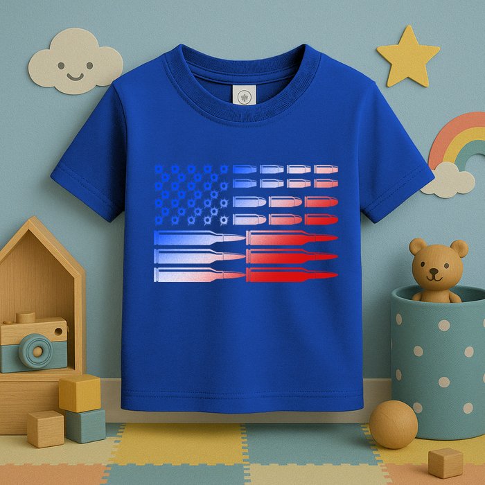 USA American Bullet Flag Toddler T-Shirt