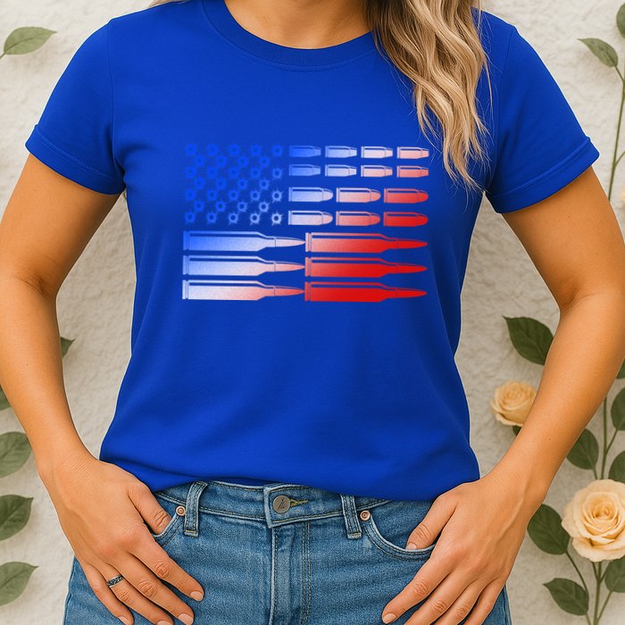 USA American Bullet Flag Womens T-Shirt