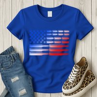 USA American Bullet Flag Womens T-Shirt
