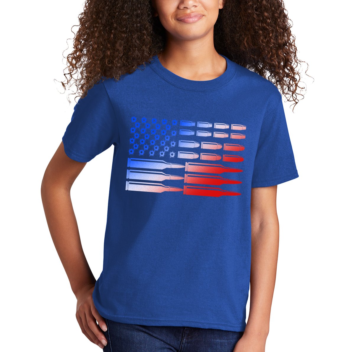 USA American Bullet Flag Kids T-Shirt