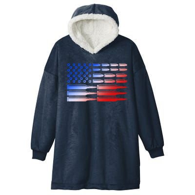 USA American Bullet Flag Hooded Wearable Blanket