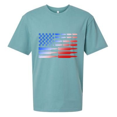 USA American Bullet Flag Sueded Cloud Jersey T-Shirt