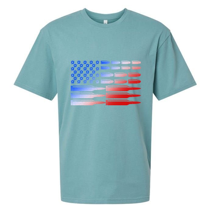 USA American Bullet Flag Sueded Cloud Jersey T-Shirt