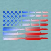 USA American Bullet Flag Sueded Cloud Jersey T-Shirt