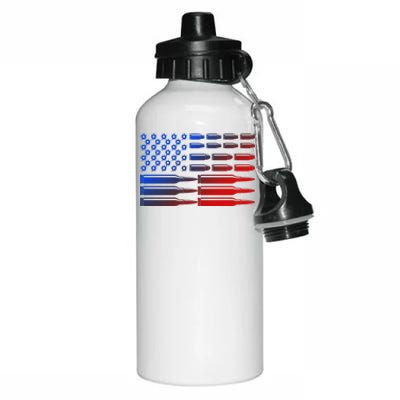 USA American Bullet Flag Aluminum Water Bottle