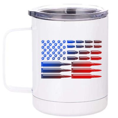 USA American Bullet Flag 12 oz Stainless Steel Tumbler Cup