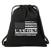 Unwoke Awake But Not Woke Drawstring Bag