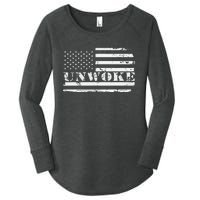 Unwoke Awake But Not Woke Women's Perfect Tri Tunic Long Sleeve Shirt