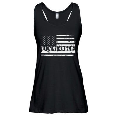 Unwoke Awake But Not Woke Ladies Essential Flowy Tank