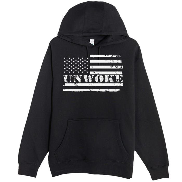 Unwoke Awake But Not Woke Premium Pullover Hoodie