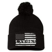 Unwoke Awake But Not Woke Pom Pom 12in Knit Beanie