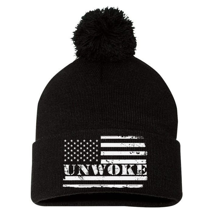 Unwoke Awake But Not Woke Pom Pom 12in Knit Beanie