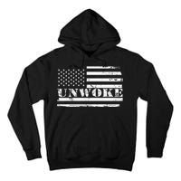 Unwoke Awake But Not Woke Tall Hoodie