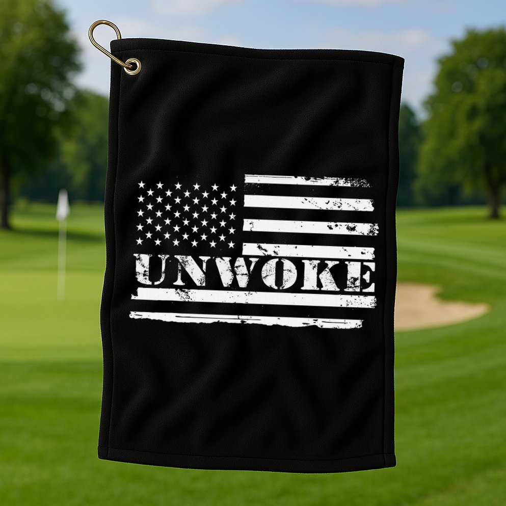 Unwoke Awake But Not Woke Golf Towel