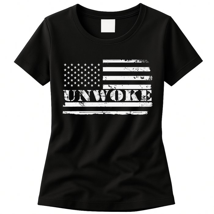 Unwoke Awake But Not Woke Womens T-Shirt