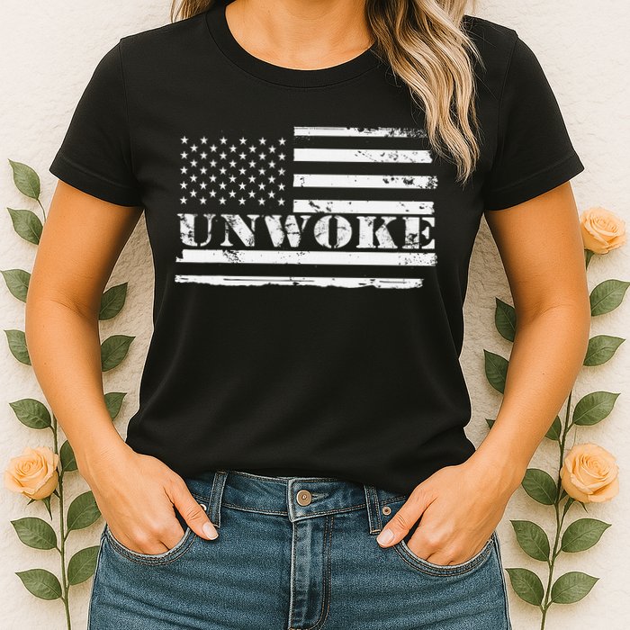Unwoke Awake But Not Woke Womens T-Shirt