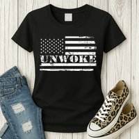 Unwoke Awake But Not Woke Womens T-Shirt